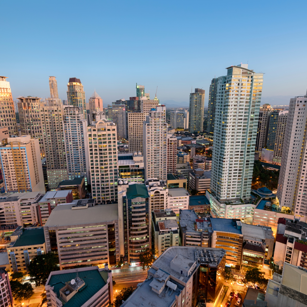 Tall buildings in Makati, Philippines